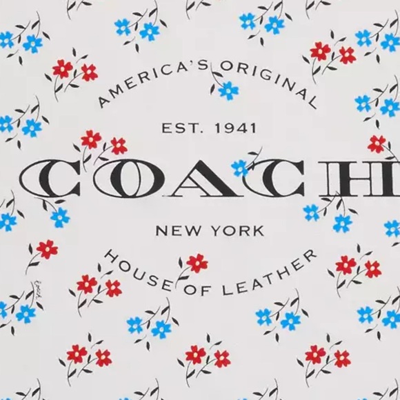 Coach Boardwalk Floral Print Silk Bandana nwt in packaging - Picture 2 of 5